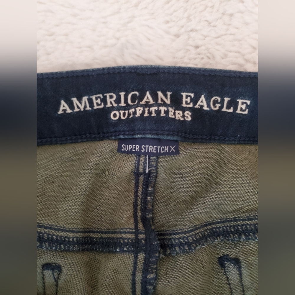 American Eagle outfitter jeggins size 12, dark blue, 86% cotton, super stretch - Picture 12 of 12